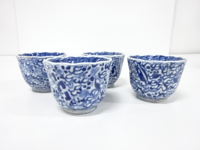 古伊万里　染付　向付　4客